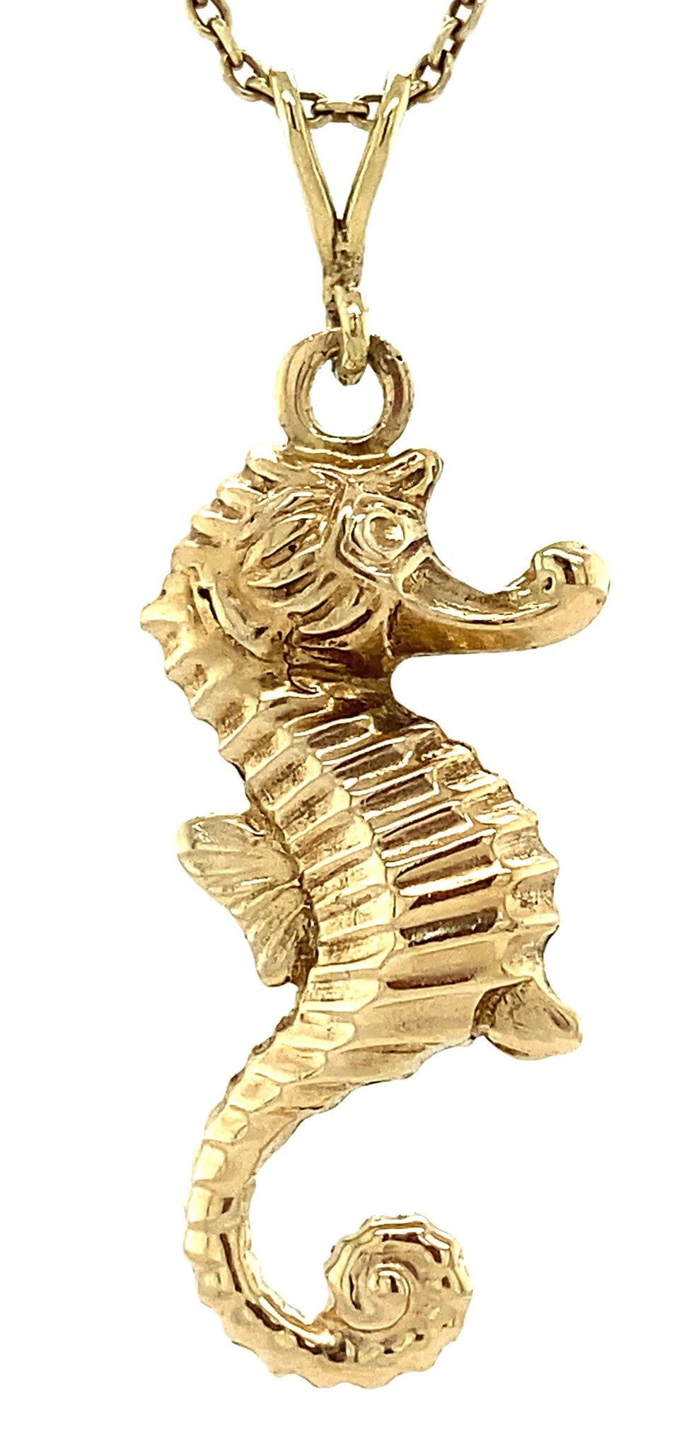 Vintage 14K Gold Pendant Seahorse